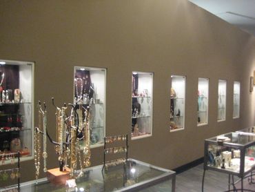 Frameless jewelry Glass Display case