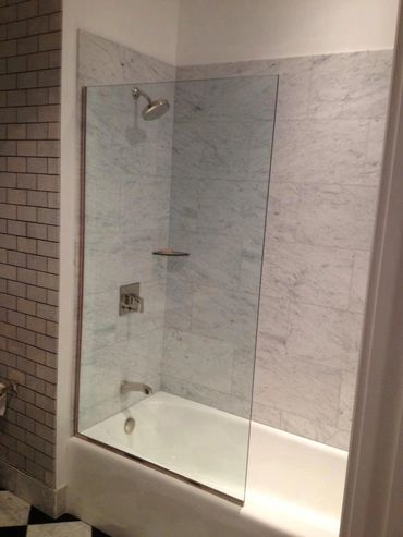 Frameless Fixed Glass Shower shield