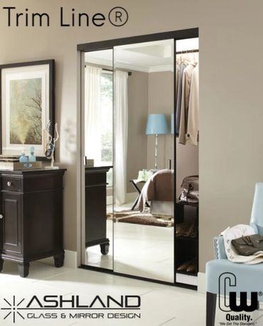 Trim Line sliding mirror closet doors from Contractors Wardrobe