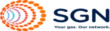 SGN logo with wording 'your gas. our network' in blue text with blue red and orange dots