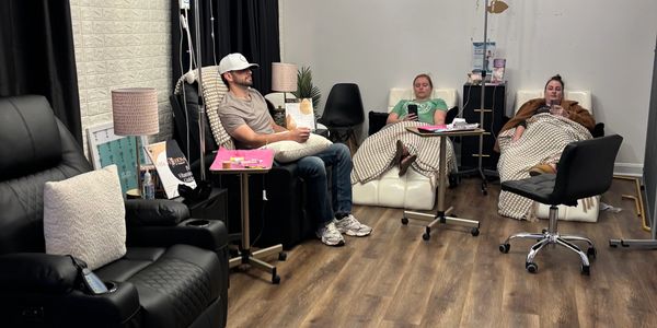 People receiving IV hydration, vitamins and wellness in Mount Washington, KY.