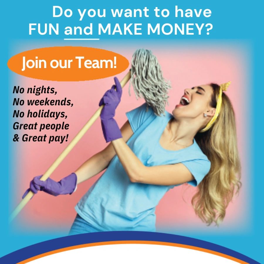 Join Our Team. Perks of working with Cleaning Essentials.