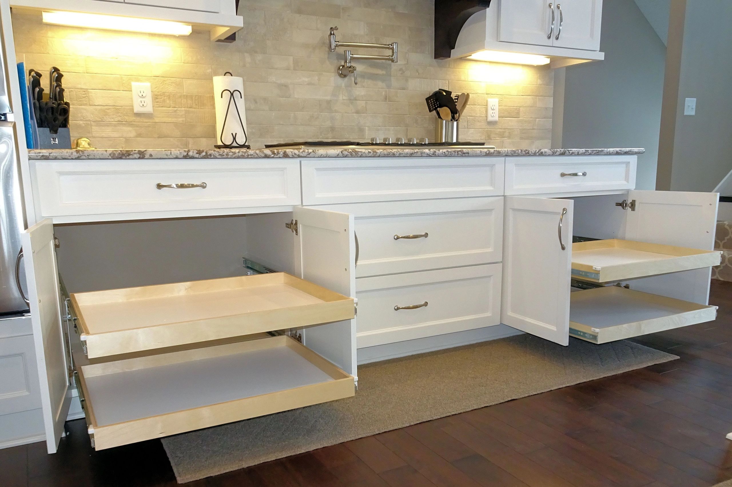 Slide Out Shelves Custom Made for Your Kitchen and Bathroom