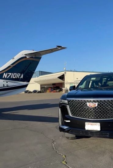 Executive pick up, private jet