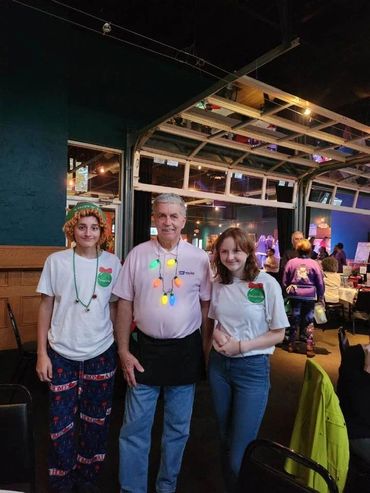 Jacob and Allison with Township Supervisor Gary Wall