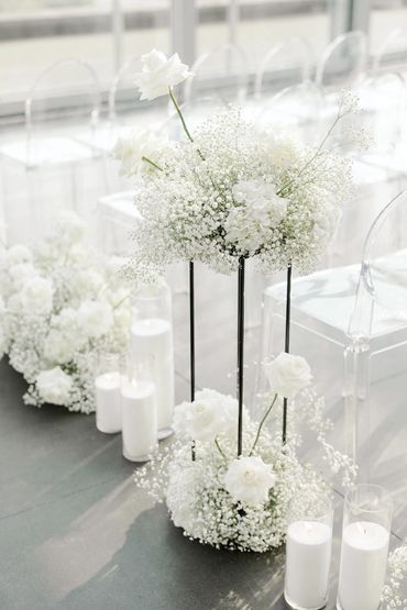 wedding ceremony floral installation