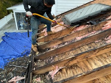 Could have been avoided . Replaced insulation, plywood, fiberglass felt and shingles.