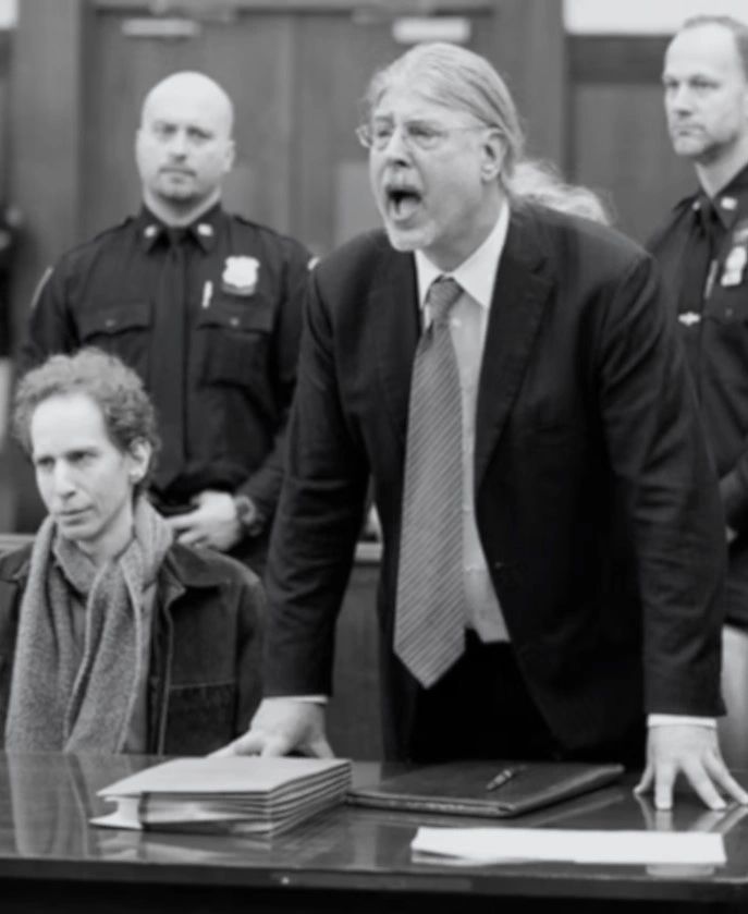 Lawyer passionately addressing the court during a trial.