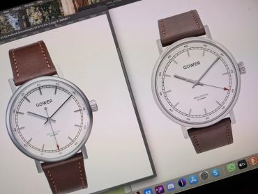 Photo of a watch design on a computer screen.