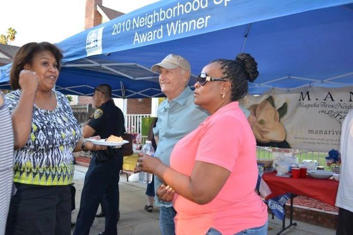 Magnolia Area Neighborhood Alliance National Night Out in Riverside, CA. Neighborhood Spirit Award W