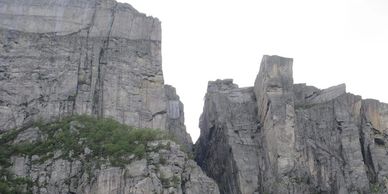 Pulpit Rock located in Rogaland Norway.