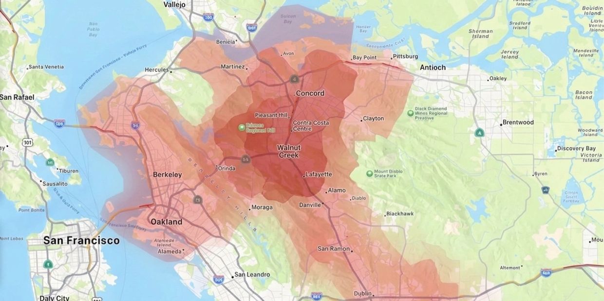 Service area is Walnut Creek, Alamo, Danville, Lafayette, Pleasant Hill, Concord Contra Costa County