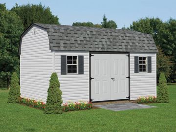 Our Dutch Barn Styles have 6'6" sidewalls with a gambrel roof leavimg plenty of space for lofts. 