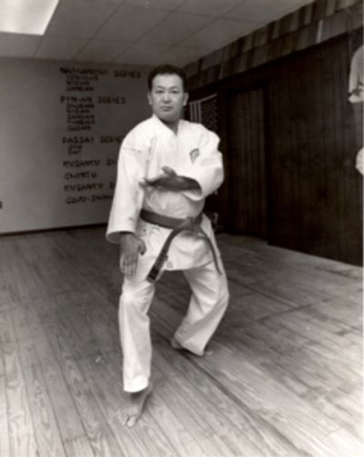 Sensei Shugoro Nakazato teaching Passai Kata at OBI Okinawan Budo Institute 1973