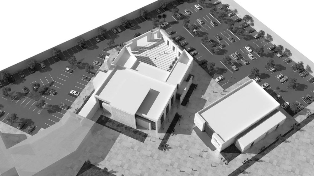 Skyview of  the suggested new Mosque..
