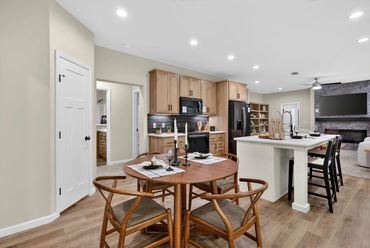 Flex room setup as home office or guest space