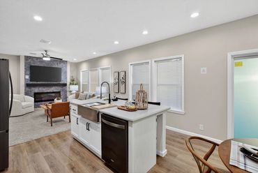Walk-in pantry with ample shelving and storage space
