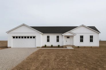 New modular home set on foundation with completed site work