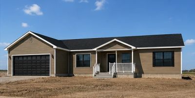 Aerial view of newly placed modular homes near me in Indiana.