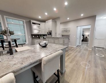 Modern bathroom inside Champion home, built with quality materials