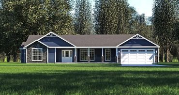 New modular home on rural Indiana lot with full site work