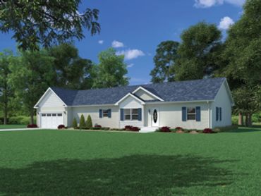 Modular home exterior with modern siding and black trim in Indiana