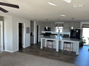 Manufactured home installed on foundation, septic & well by Fahl Homes.