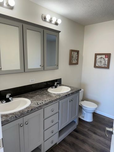 Doublewide mobile home placed on concrete piers by Fahl Homes site crews.