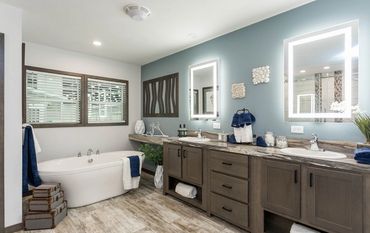 Mobile home set and leveled perfectly on prepped park lot.