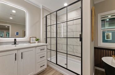 Indiana mobile home park with several trailers set by Fahl Homes.