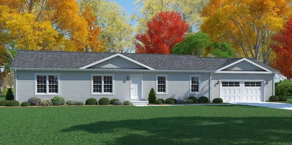 High-end kitchen upgrade shown in this modular home dealers in Indiana model.
