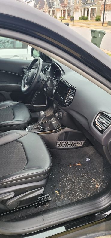 Before interior auto detailing.