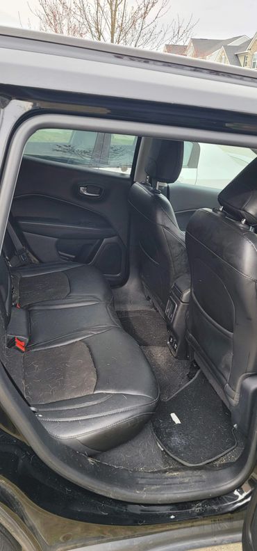 Before interior auto detailing.