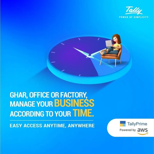Manage your business anytime with TallyPrime powered by AWS.