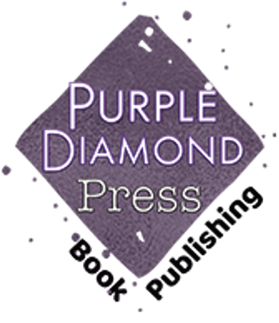 Purple Diamond with text "Purple Diamond Press Book Publishing"