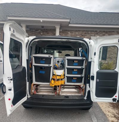 Our fully loaded vehicles are ALWAYS ready for any install or emergency repair.