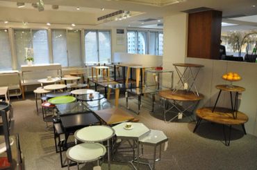 Aking Trading show room in Taipei City, Taiwan. Side tables category.