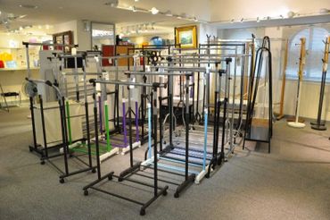 Aking Trading show room in Taipei City, Taiwan. Extension cloth hanger racks category.