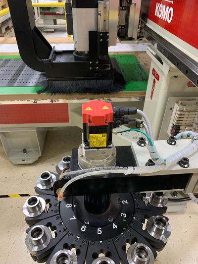 Komo CNC router manufacturing custom UHMW plastic components
