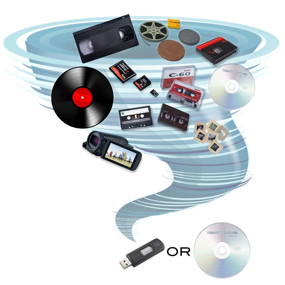 Transfer all that old media into versatile easy-to-use Digital media