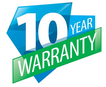 10 year warranty on all outdoor blinds and shutters
