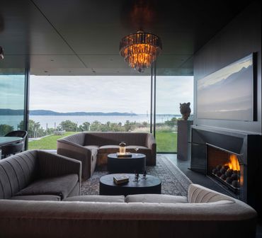 Dark muted colors amplifies the beauty of the sweeping views.