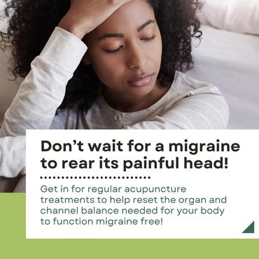 Acupuncture relieves migraine pain.