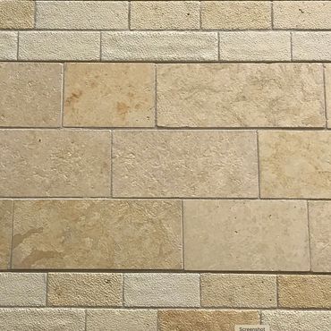 Sonoma Cream Coursed Custom Panels, Varied Finishes.