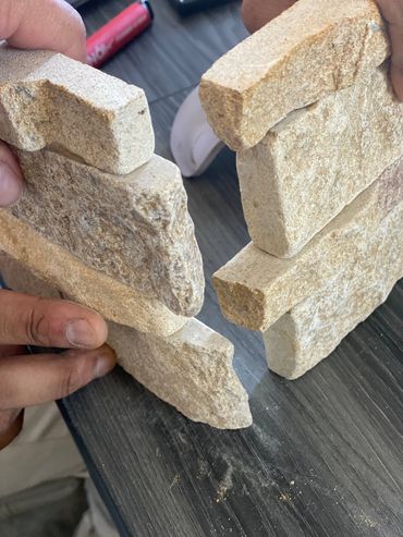 Showing how the corners are fingered 2 piece sets. For easy hand work for a seamless corner.