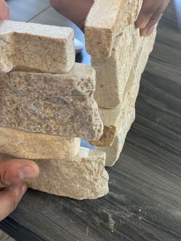 Showing how the corners are fingered 2 piece sets. For easy hand work for a seamless corner.