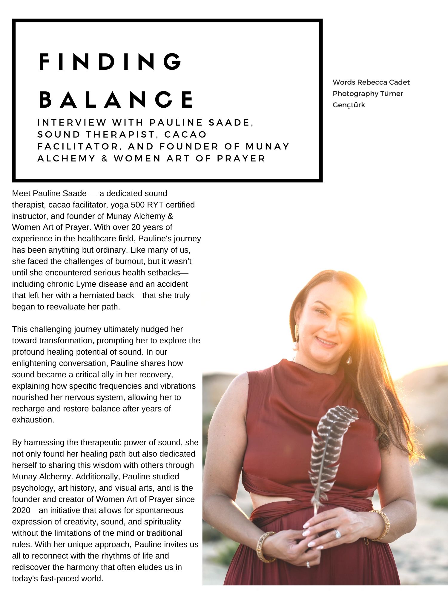 Pauline Saade, sound therapist and founder, shares her healing journey and transformative power of sound.