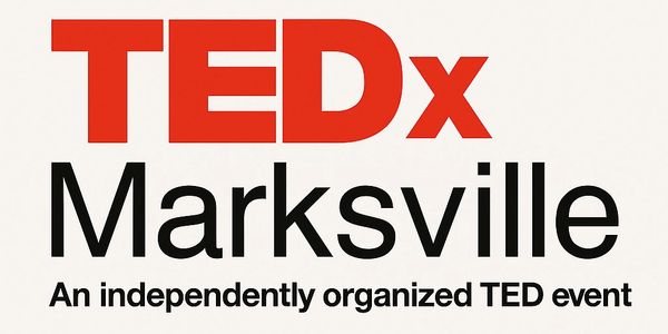 TEDx Marksville logo for an independently organized TED event.