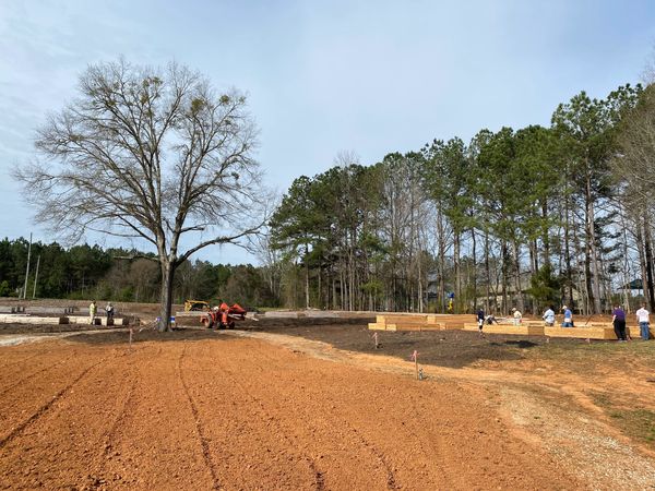 Living Water Foundation community garden project progression picture. Prosperity, South Carolina