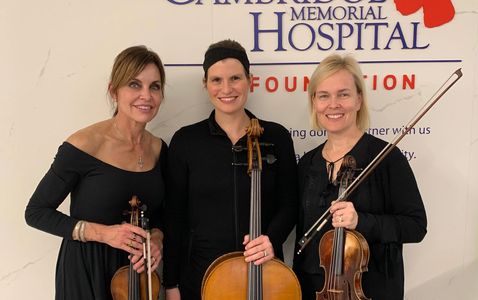 Providing music for the opening of the new wing at Cambridge Memorial Hospital.